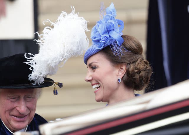 <p>Chris Jackson/Getty</p> King Charles and Kate Middleton