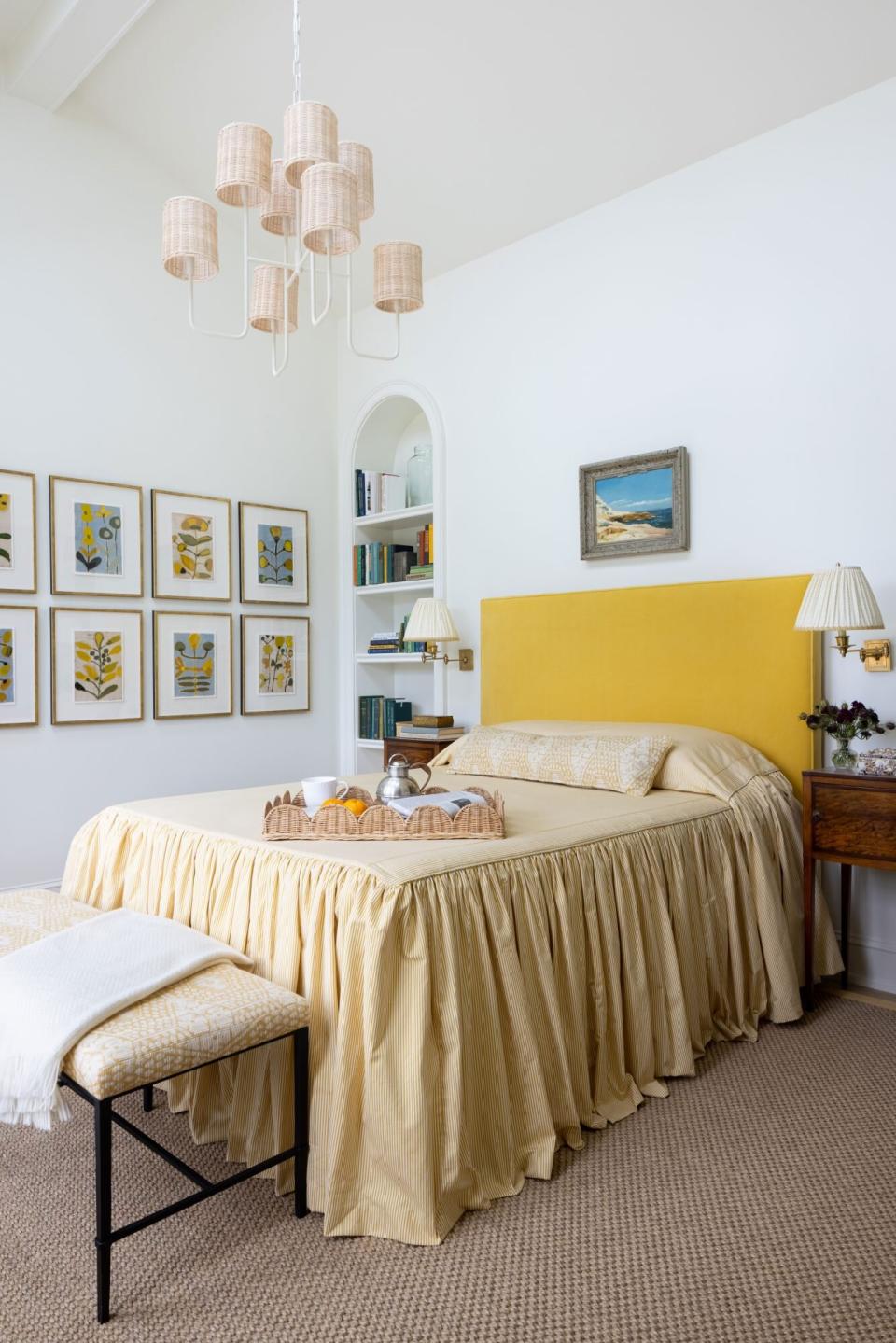 2021 Idea House Guest Bedroom in Yellow