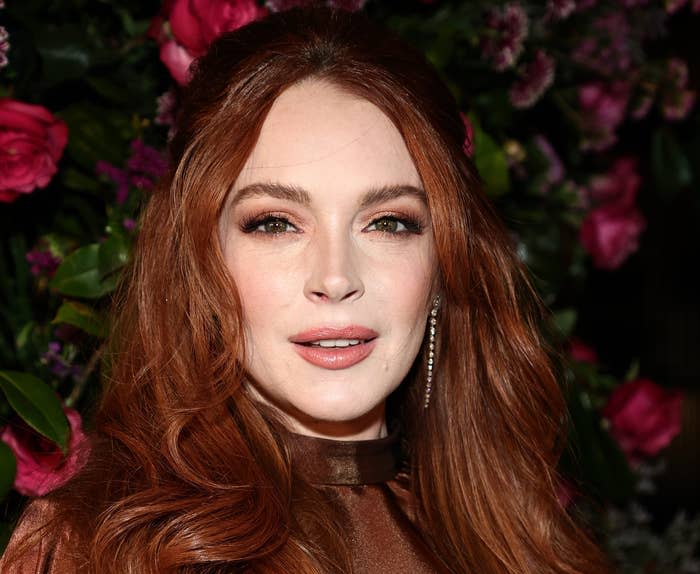 Lindsay Lohan attends the Christian Siriano Fall/Winter 2023 NYFW Show at Gotham Hall on Feb. 9 in New York City. 