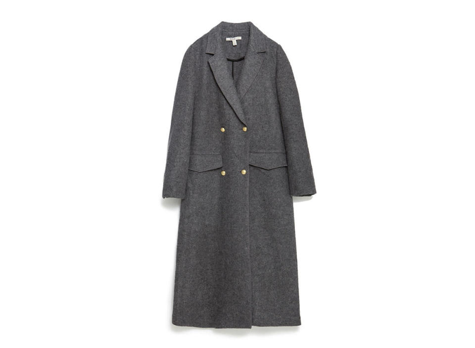 Zara Long Coat, $69.99, zara.com
