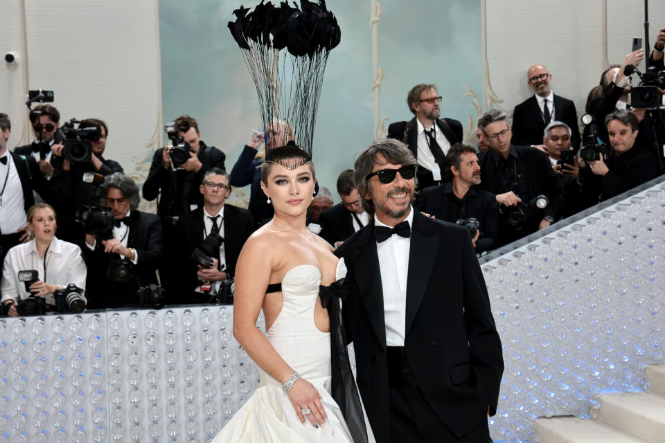 NEW YORK, NEW YORK - MAY 01: Florence Pugh and Pierpaolo Piccioli attend The 2023 Met Gala Celebrating 