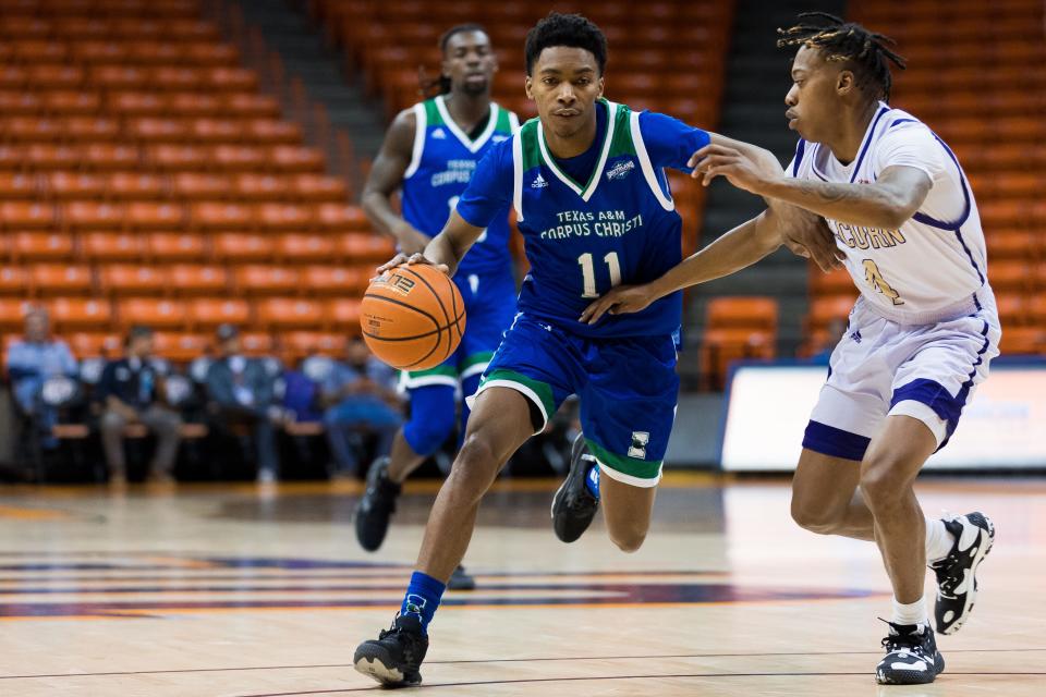 Texas A&M Corpus Christi's Terrion Murdix (11) at the Jim Forbes Classic against Alcorn on Wednesday, Nov. 23, 2022, at the Don Haskins Center in El Paso.