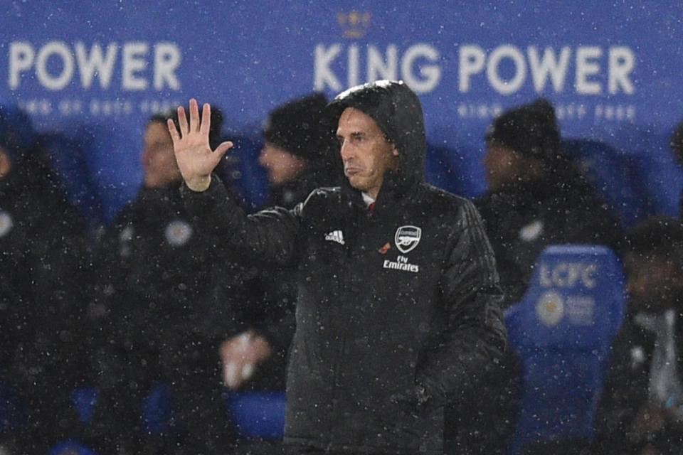 Pressure? Emery declared himself happy with his side's work rate despite their defeat to Leicester  Photo: AFP via Getty Images