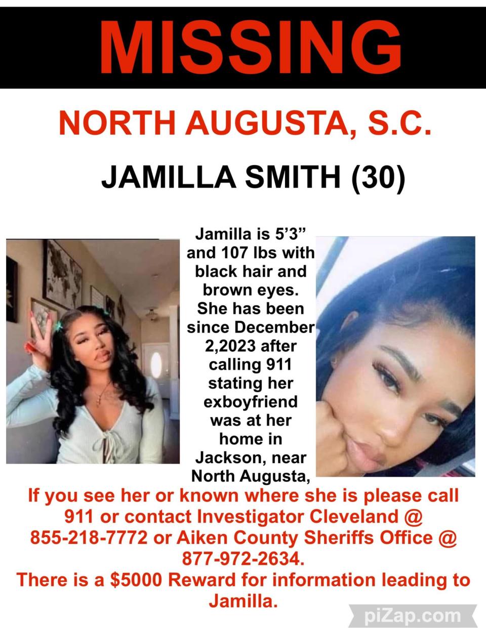 Jamilla Smith, originally from Fayetteville, has been missing from her South Carolima home since Dec. 2. Her ex-boyfriend is charged in her presumed death. Smith's Fayetteville family is holding a vigil for her in Fayettevile on Saturday.