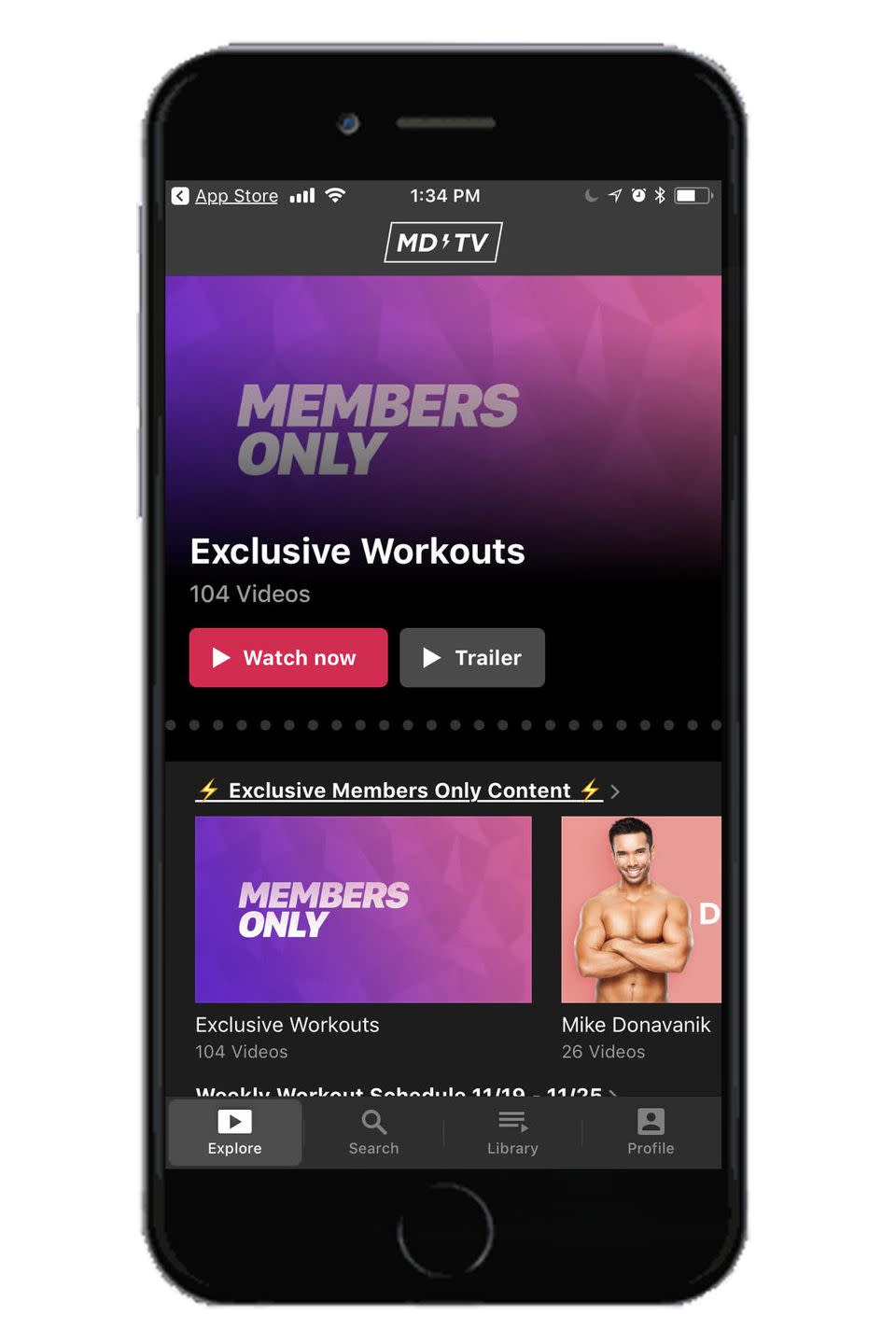 MD TV Workout App