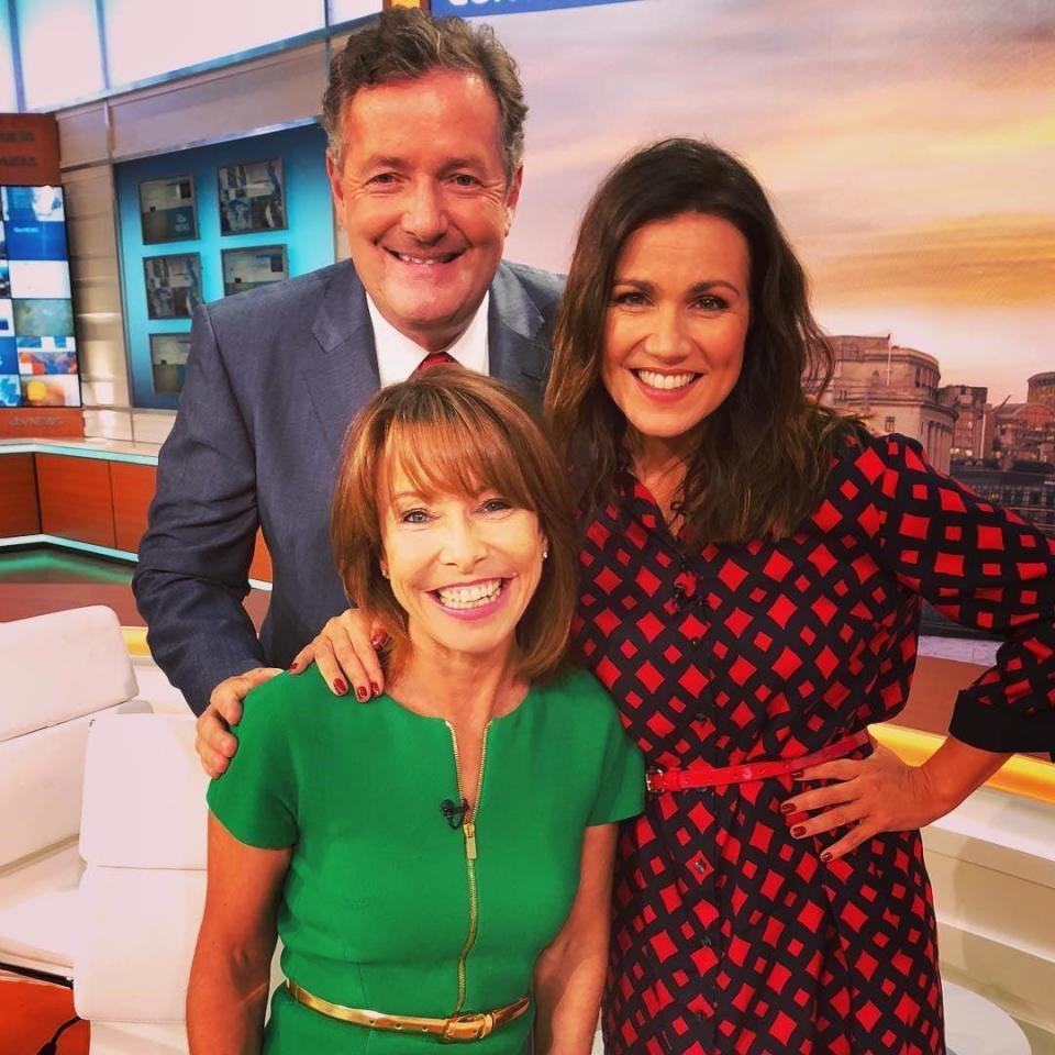 Morning person: Kay Burley with Susanna Reid and Piers Morgan on GMB