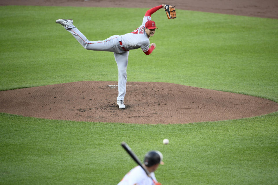 Los Angeles Angels star Shohei Ohtani is a big favorite to win AL MVP. (AP Photo/Nick Wass)