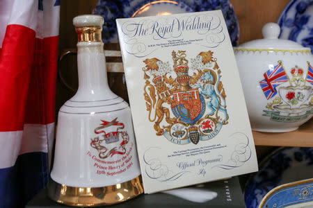 FILE PHOTO: Royal family memorabilia collected by royal superfan Donna Werner while traveling to England for the weddings of Prince Andrew, Prince William and Queen Elizabeth's 90th birthday celebration, at her home in New Fairfield, Connecticut, U.S. March 20, 2018. REUTERS/Michelle McLoughlin