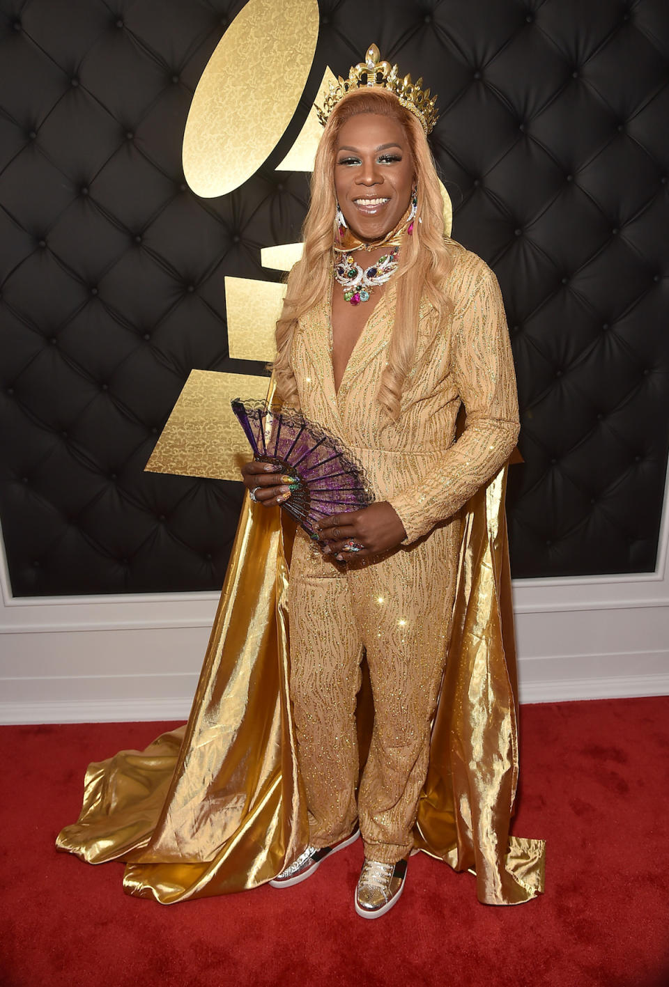 <p>Big Freedia’s look had a lot going on, but it was the fan that was the coolest. (Photo: Getty Images) </p>