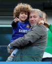 Chelsea owner Roman Abramovich celebrates with son Aaron after winning the Barclays Premier League Action Images via Reuters / John Sibley Livepic