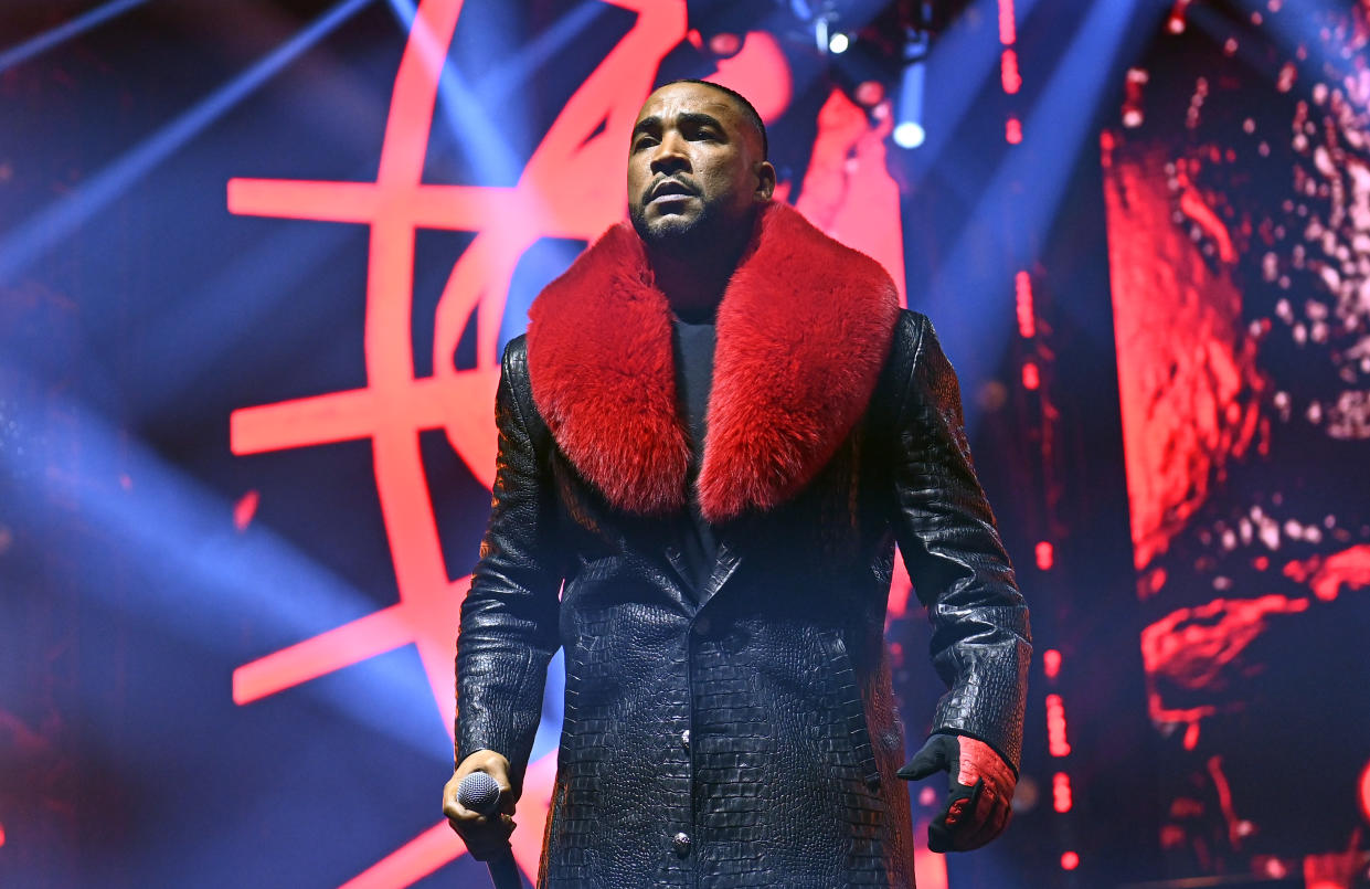 DULUTH, GEORGIA - APRIL 18: Don Omar performs onstage during his 