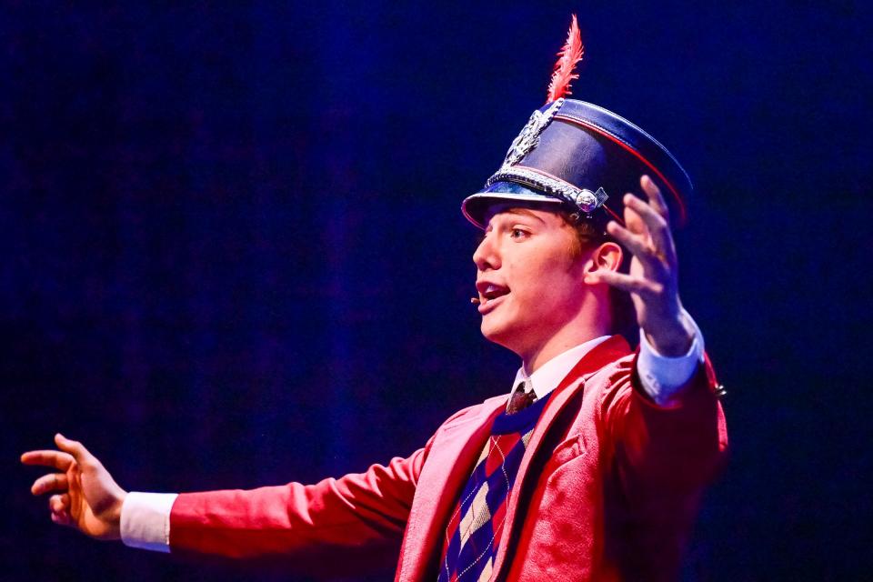 Rahim Pullom rehearses for TCOE's production of "The Music Man" at the L.J. Williams Theater on Monday, July 18, 2022.