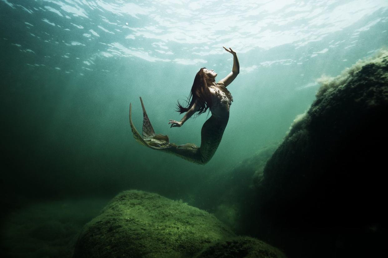 mermaid in the ocean