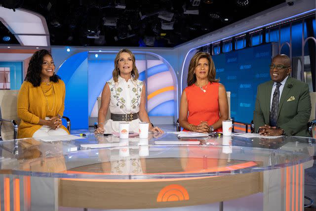 <p>Nathan Congleton/NBC via Getty</p> From left: TODAY hosts Sheinelle Jones, Savannah Guthrie, Hoda Kotb and Al Roker