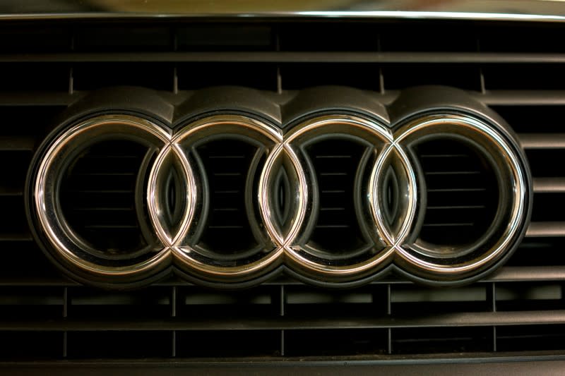 A view shows the logo of Audi on a car in Moscow, Russia, July 6, 2016. REUTERS/Maxim Zmeyev