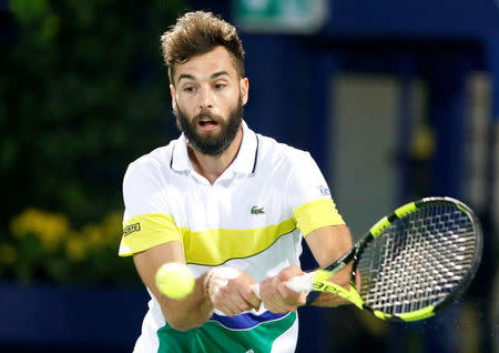 Tennis - Dubai Open - Men's Singles - Benoit Paire of France v Roger Federer of Switzerland - Dubai, UAE - 27/2/2017 - Benoit Paire in action. REUTERS/Ahmed Jadallah