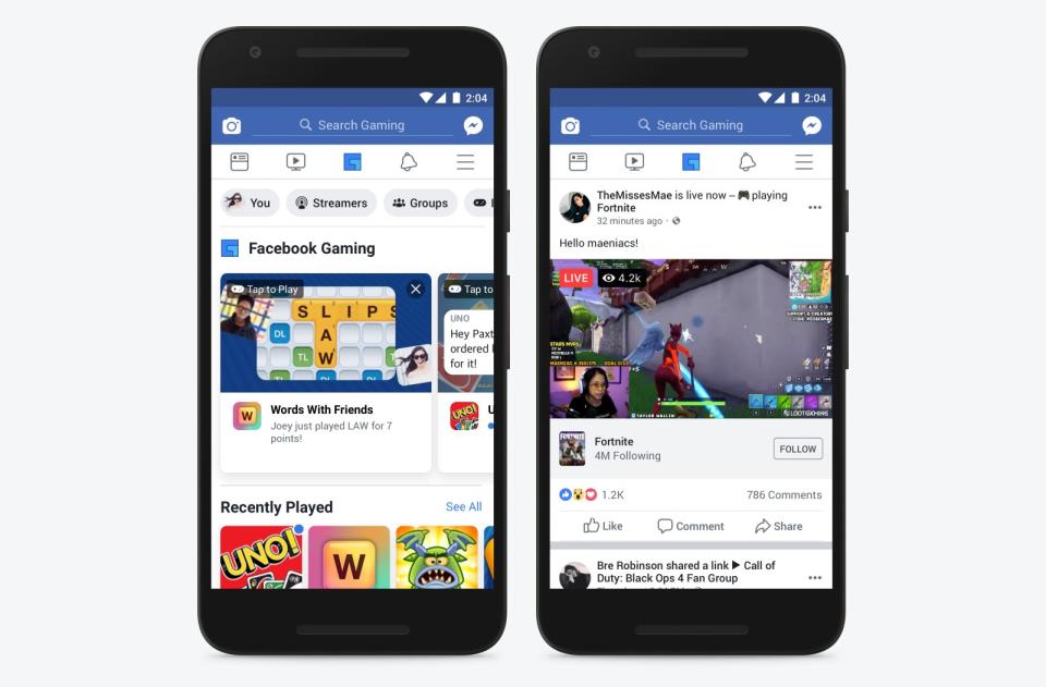 Facebook announced today that it is introducing a dedicated "Facebook Gaming"tab to help gamers find the content they're looking for on the platform