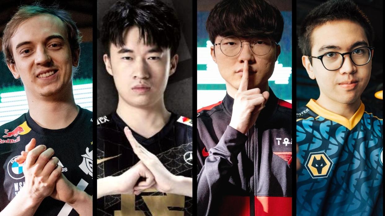 Composite image of players from G2, RNG, T1 and Evil Geniuses in the MSI 2022. (Photo: Riot Games_