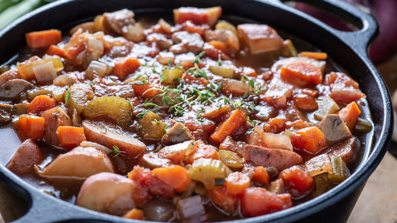 vegetable stew in pot