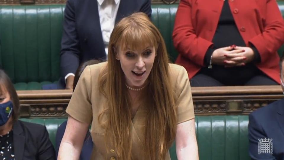 Labour deputy leader Angela Rayner (House of Commons/PA) (PA Wire)