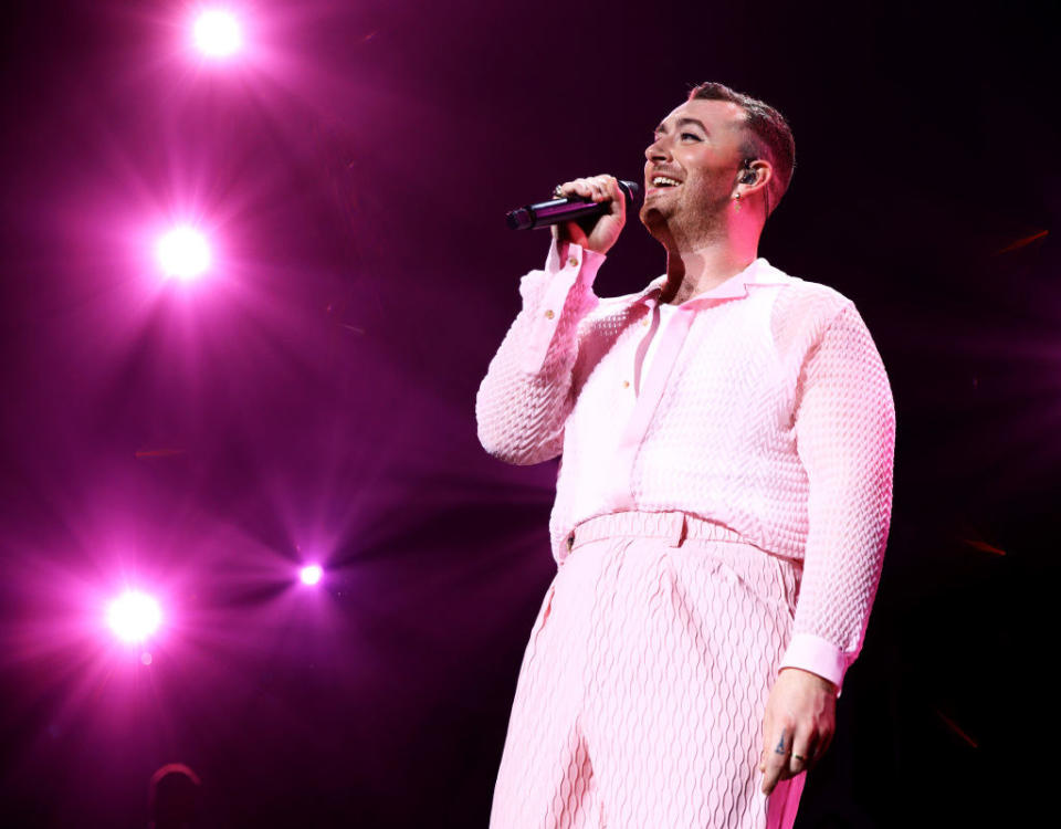 Sam Smith performing on stage