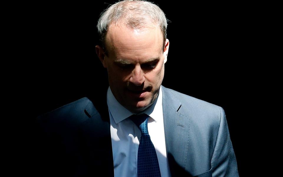 Mr Raab stepped down from the Cabinet but also fiercely criticised the process in a resignation letter - Frank Augstein/AP