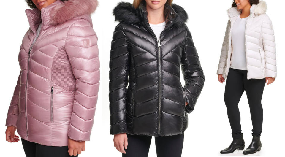 Kenneth Cole Faux Fur Front Zip Puffer Jacket (Photo: Nordstrom Rack)