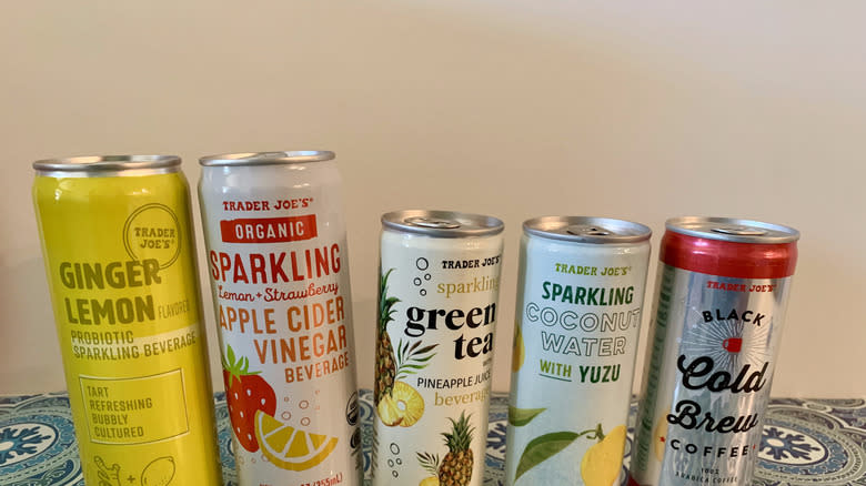 lineup of nonalchoholic beverages