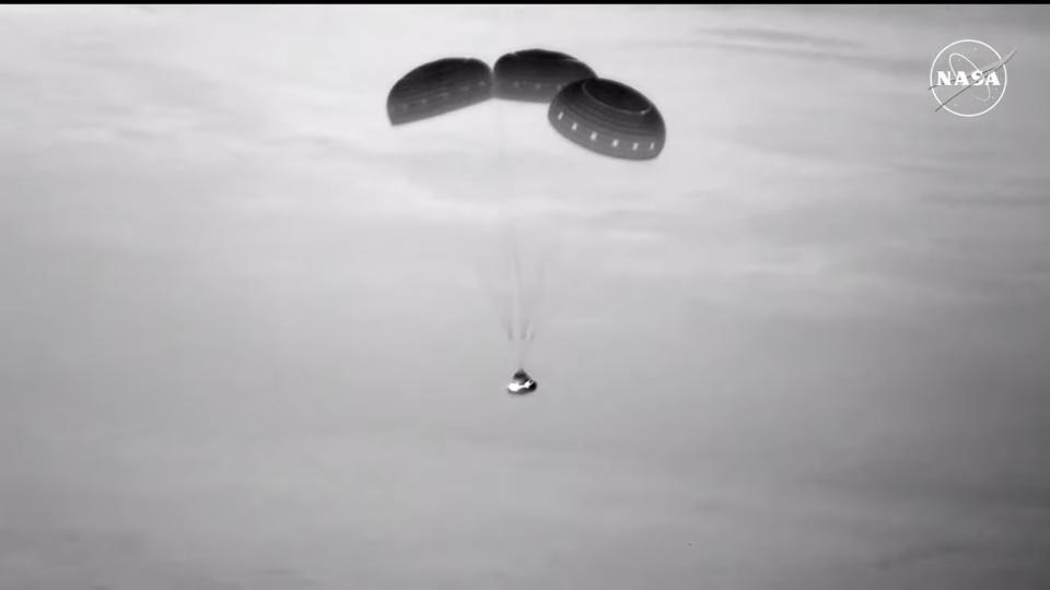 Boeing's Starliner Crew Flight Test capsule landing