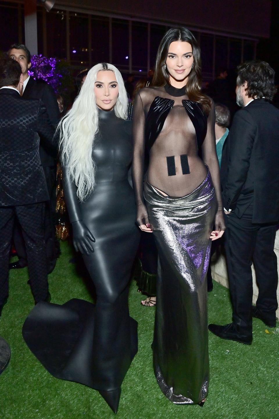 Kim Kardashian and Kendall Jenner at LACMA Art+Film Gala.