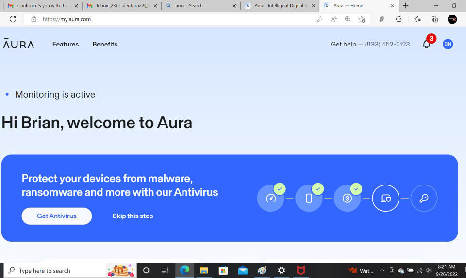 Aura app screenshot