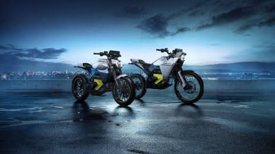 Can-Am unveils the first two models of its all-electric motorcycle lineup, the Can-Am Origin and Can-Am Pulse. ©BRP 2022 (CNW Group/BRP Inc.)