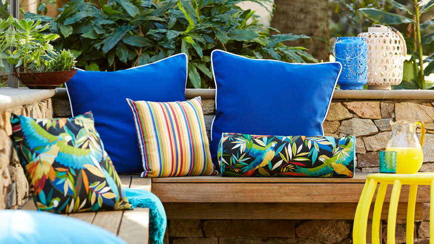 Vibrant outdoor living accessories to make at home