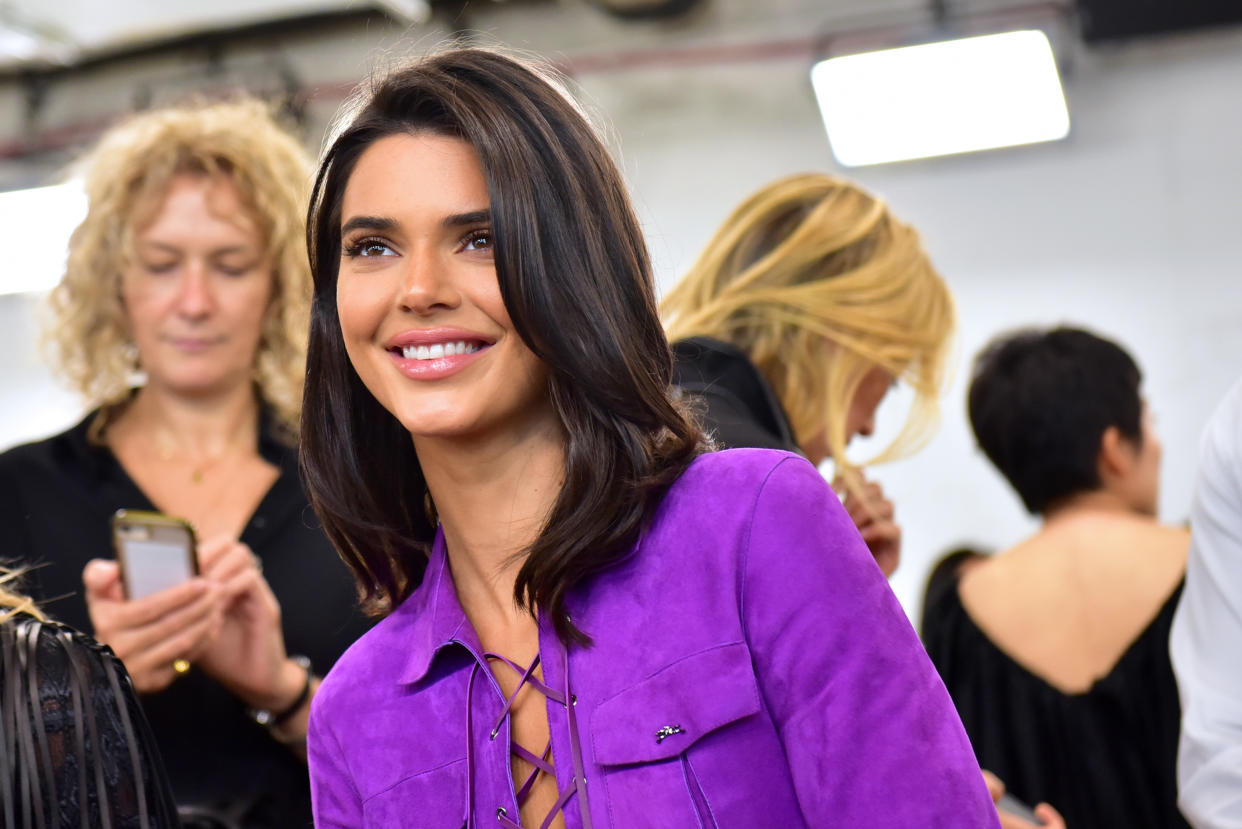 Kendall Jenner at the Longchamp spring/summer 2019 show. [Photo: Getty]