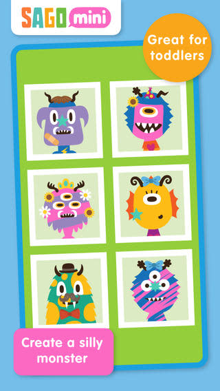 Sago Mini Monsters 怪獸創意家，app說明由三嘻行動哇@Dr.愛瘋所提供