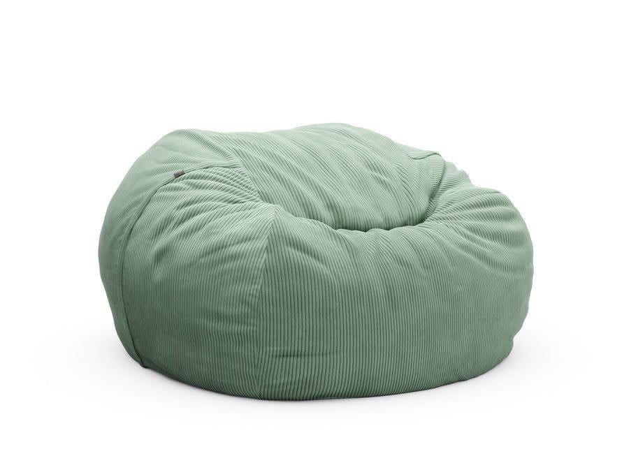 2) Large Cord Velours Beanbag