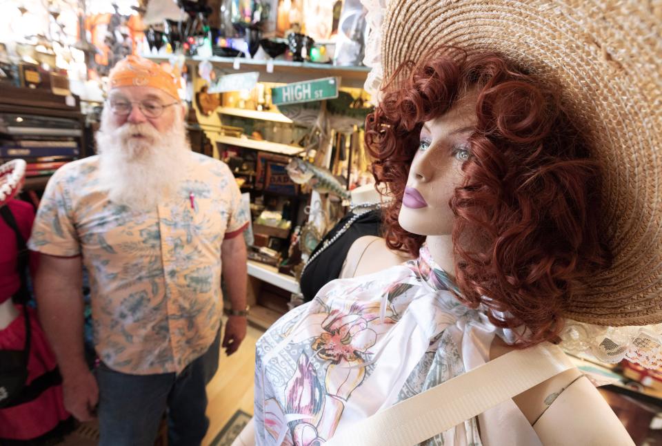 Dave Hale, co-owner of The Backroad Gypsy Oddities & Collectibles, talks about the store's variety of items, which include clothing, jewelry, sci-fi and sports memorabilia.