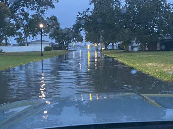 Tuesday storms brought flooding to coastal areas. Photos posted by the Bradenton Police Department, south of Tampa, show water in the streets.