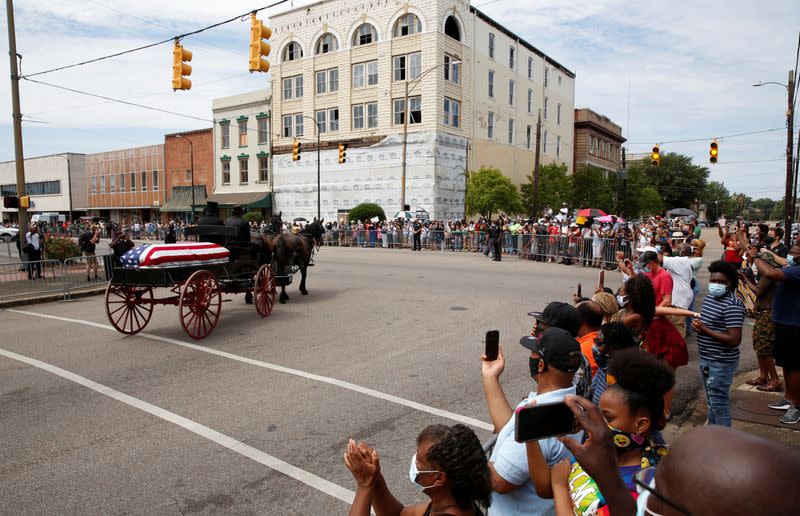 Procession for late U.S. Congressman John Lewis in Selma, Alabama