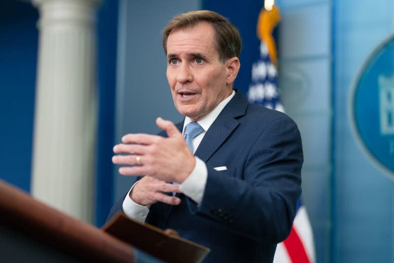 US National Security Council spokesman John Kirby speaks during a press briefing at the White House. Oliver Contreras/White House/dpa