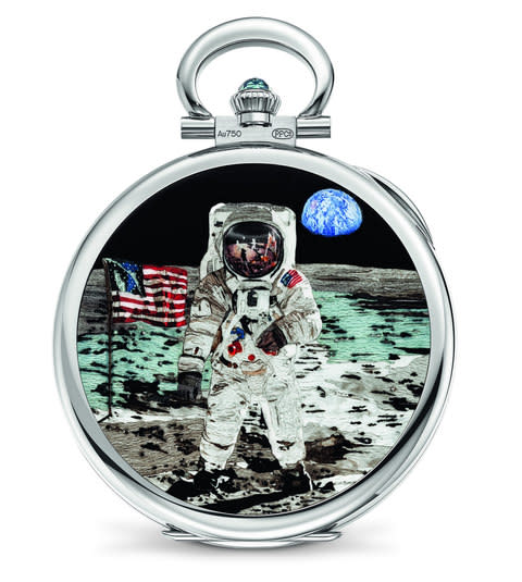 Patek Philippe white-gold ‘First Steps on the Moon’ pocket watc h