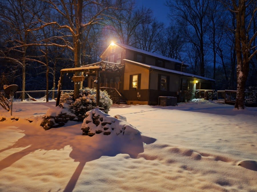 Snow on Africa Road in Lebanon (Courtesy: Toni Corbin)