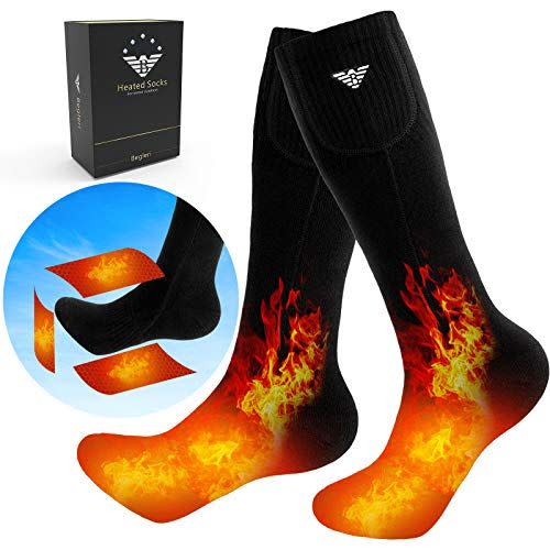 6) Begleri Heated Socks for Men Women - Electric Socks 7.4V Rechargable for Winter Sport Outdoors