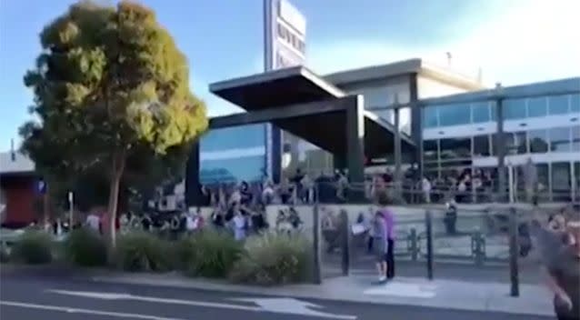 Shoppers were able to go back inside after some time. Source: 7 News