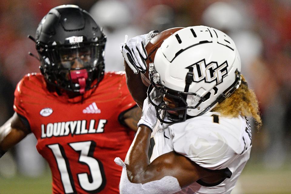 Jaylon Robinson, who caught two touchdown passes in UCF's spring game, missed significant time last season after suffering a knee injury against Louisville.