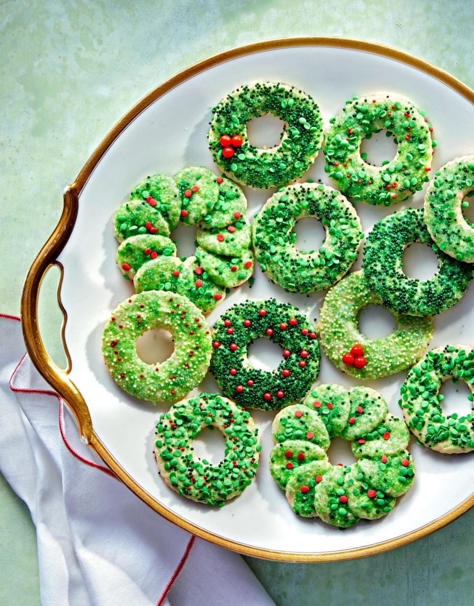 Cream Cheese Cookie Wreaths