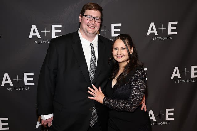 <p>Jamie McCarthy/Getty</p> Gypsy Rose Blanchard and Ryan Anderson pose for a photo on January 2024