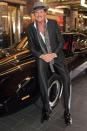 David Hasselhoff reunites with KITT from <i>Knight Rider</i> at the gala party to celebrate his joining the cast of <i>9 to 5: The Musical</i> at The Savoy Theatre in London on Wednesday.