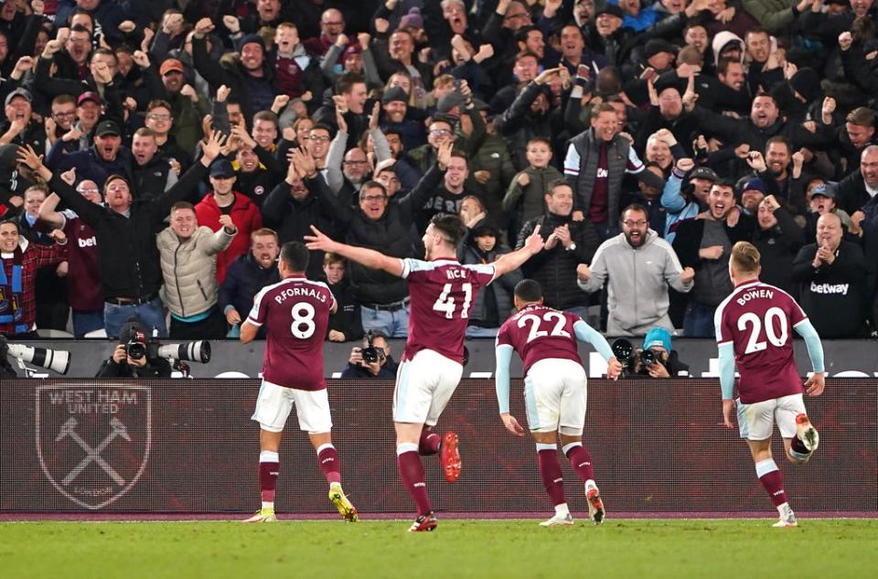 West Ham have made a strong start to the season (Zac Goodwin/PA) (PA Wire)