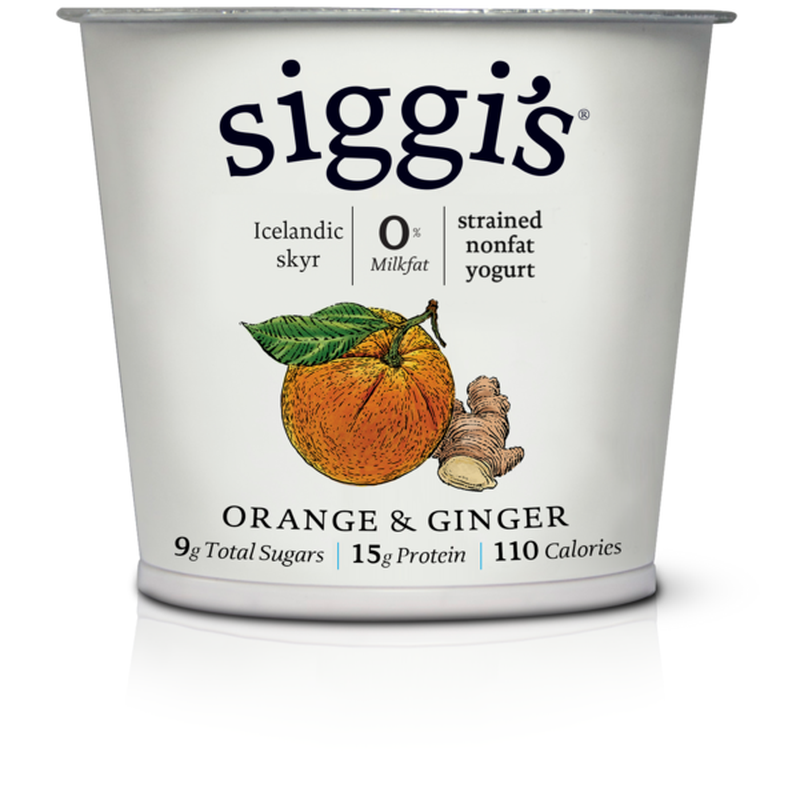 5) Strained Orange & Ginger Non-Fat Yogurt